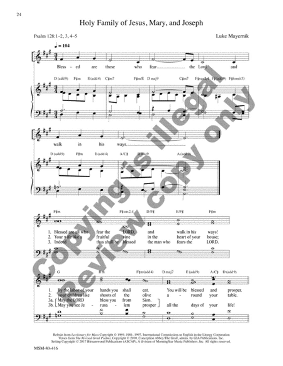 The Five Graces Psalter: Lectionary Psalms 4-Part scores gallery preview page 12