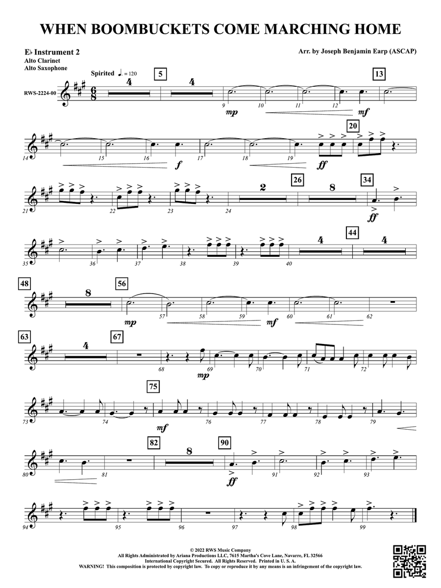 When Boombuckets Come Marching Home: Part 2 - E-flat Instruments E-Flat Instrument scores gallery preview page 1