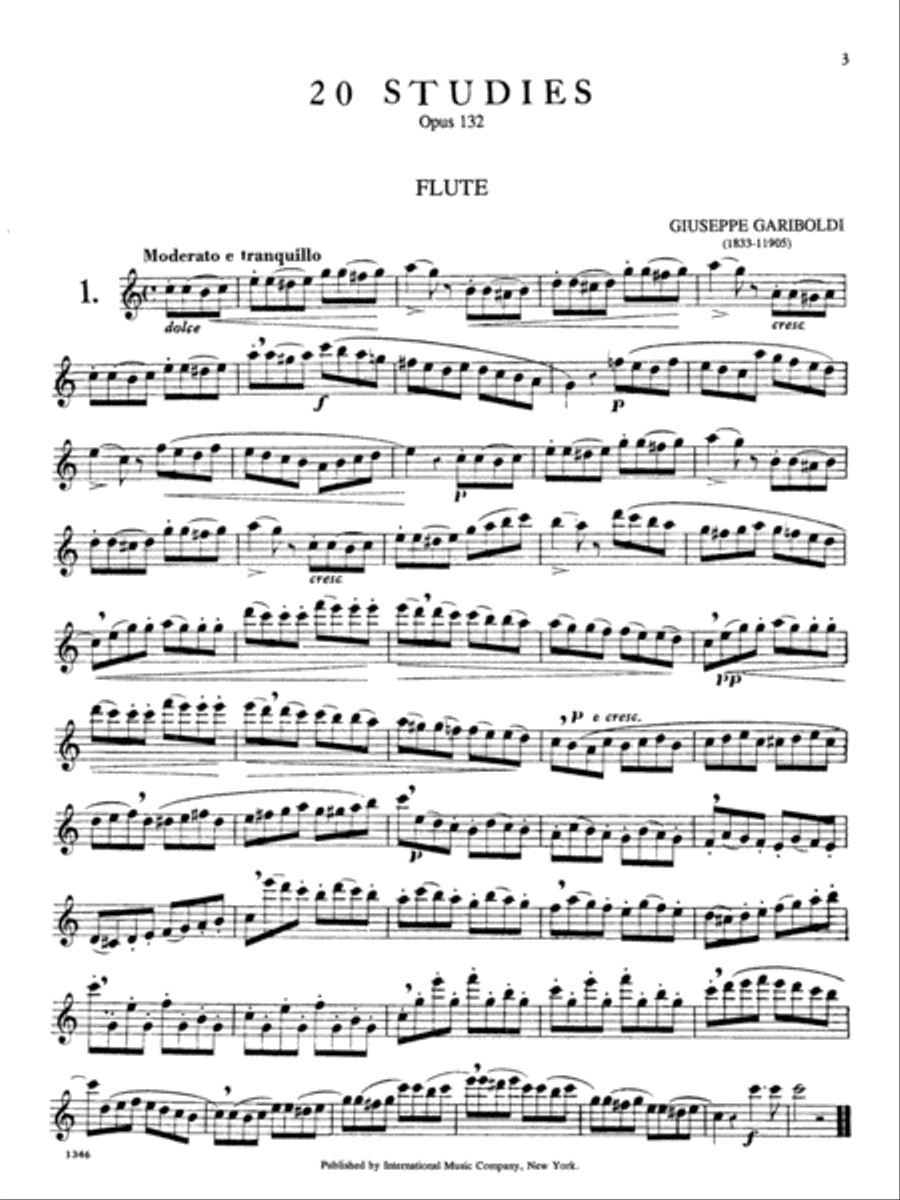 Twenty Little Etudes, Opus 132 Flute Solo scores gallery preview page 2
