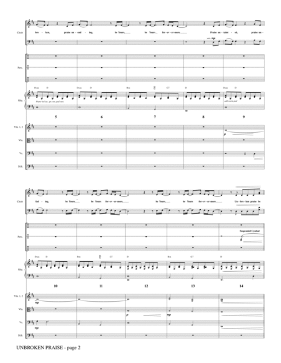 Unbroken Praise - Full Score Choir scores gallery preview page 2