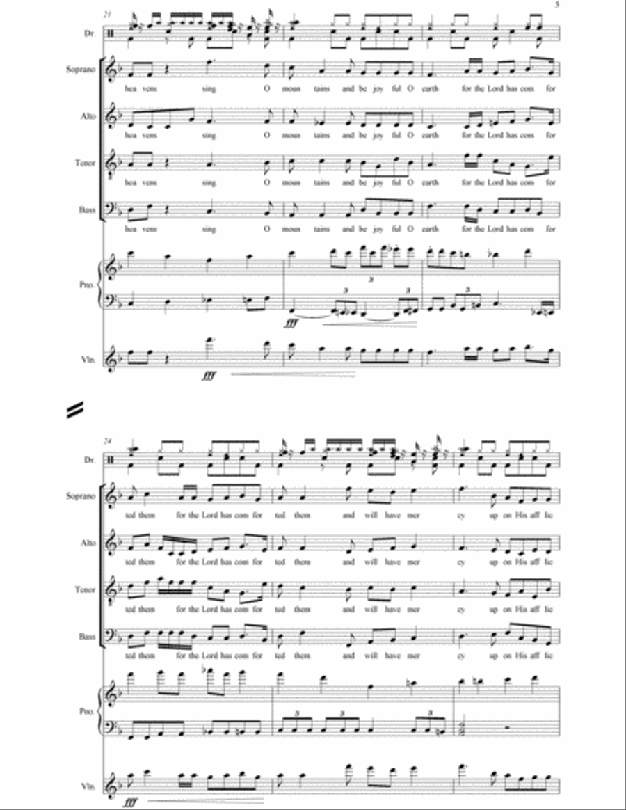 Sing, The Lord comforts! 4-Part scores gallery preview page 5