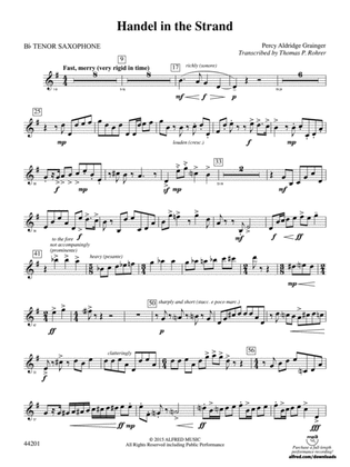 Handel in the Strand: B-flat Tenor Saxophone