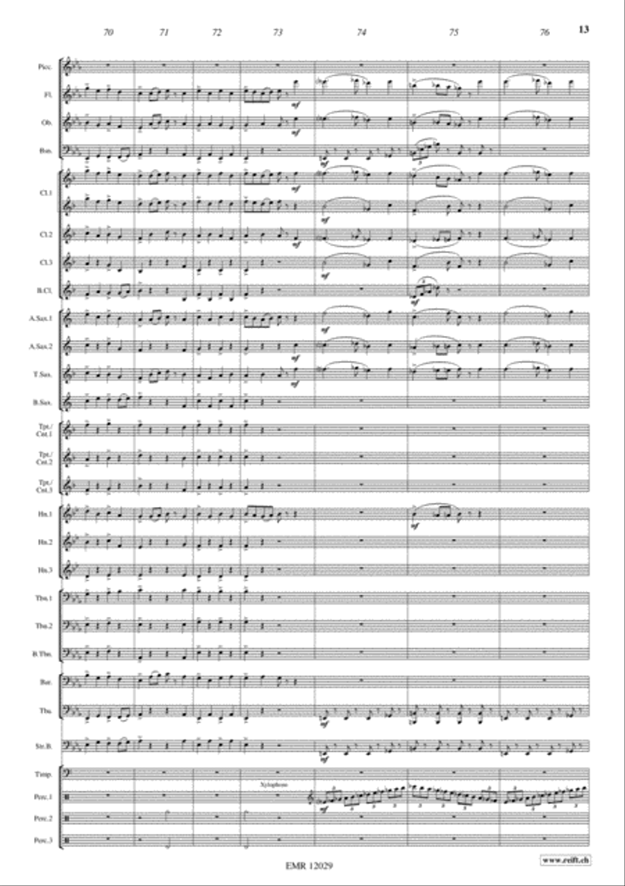 Alexander Nevsky Concert Band scores gallery preview page 14