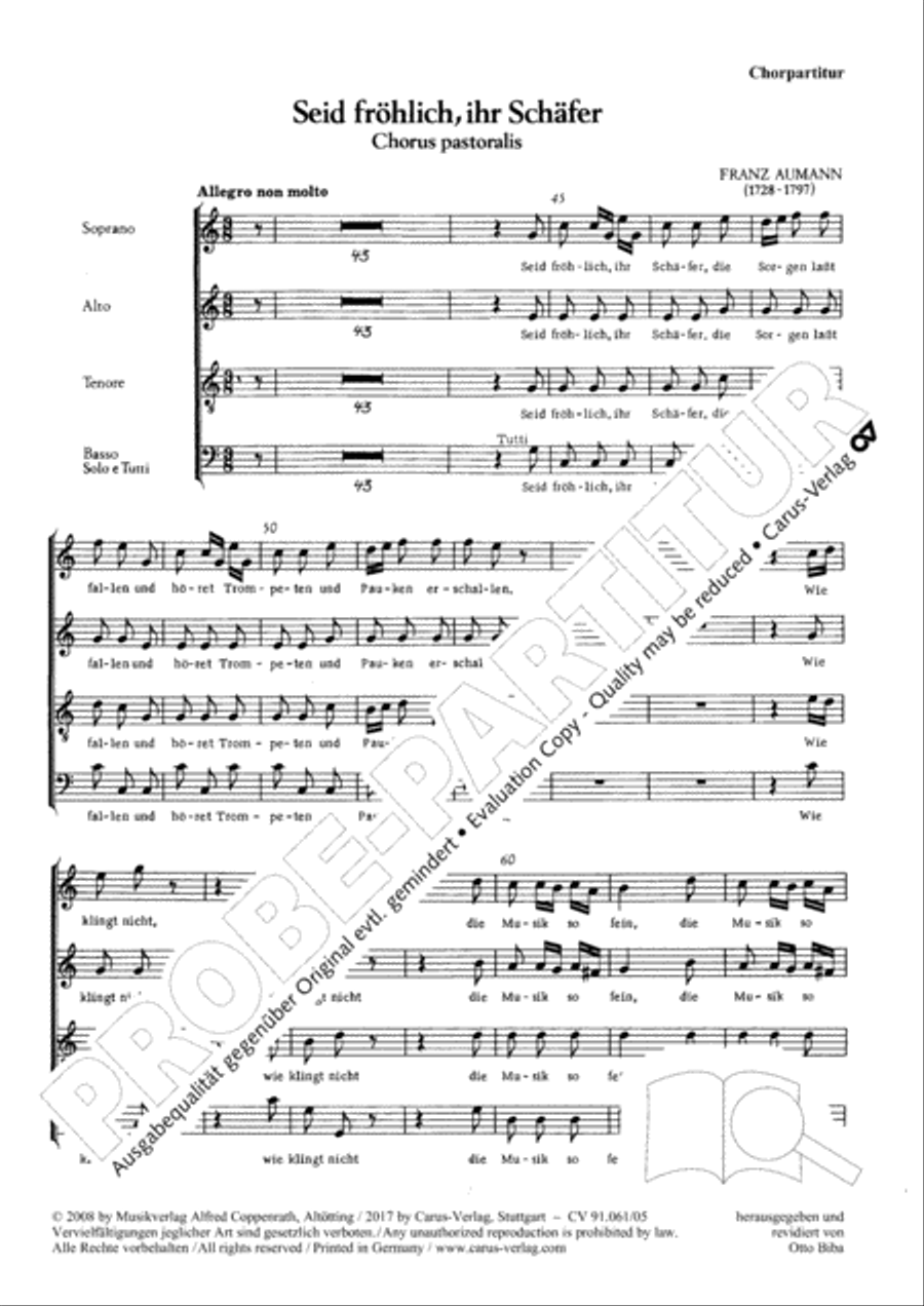 Seid frohlich, ihr Schafer 4-Part scores gallery preview page 2