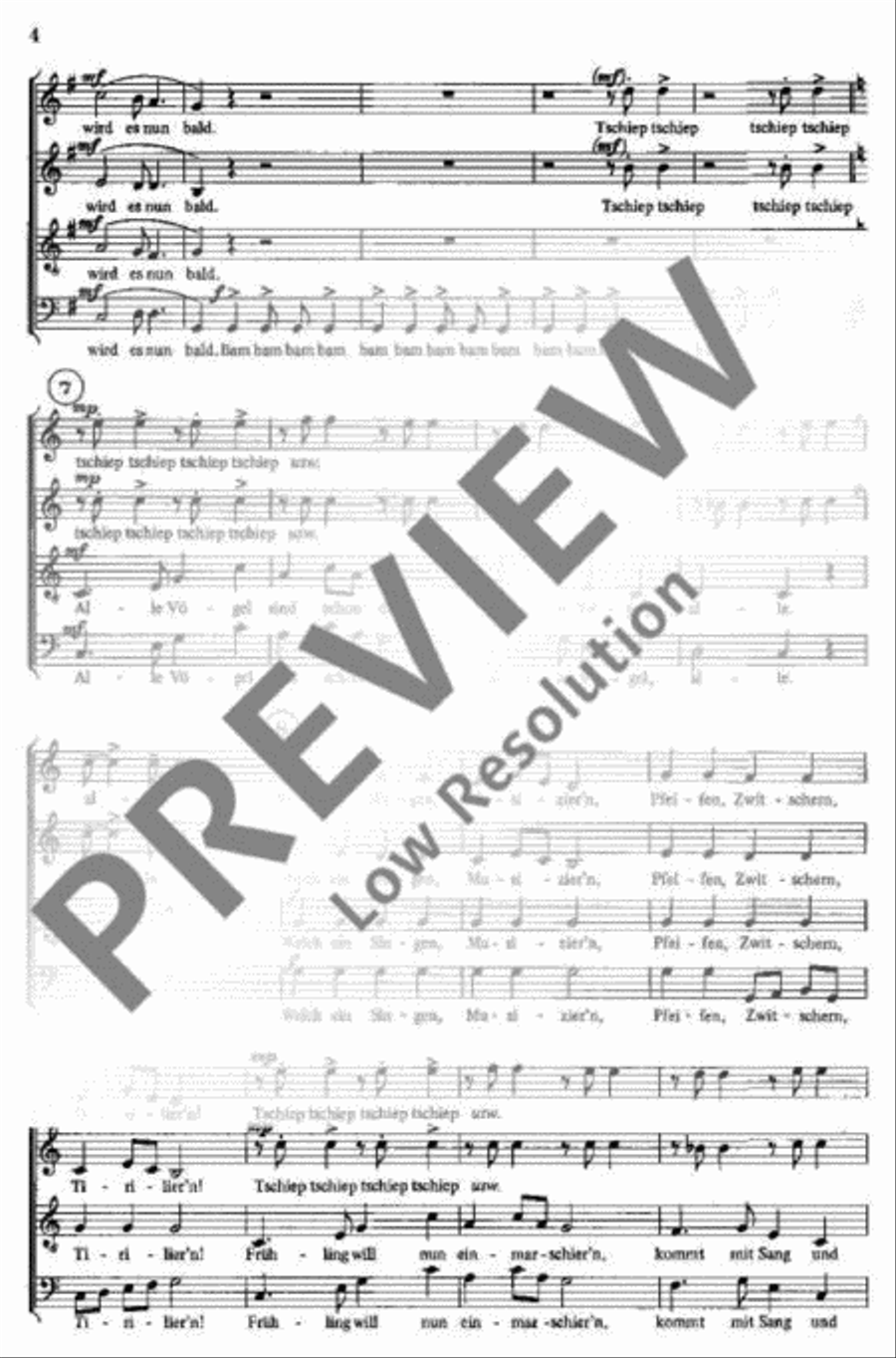 Frühlingslieder-Potpourri 4-Part scores gallery preview page 5