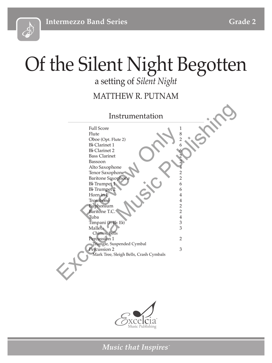 Of the Silent Night Begotten Concert Band scores gallery preview page 2