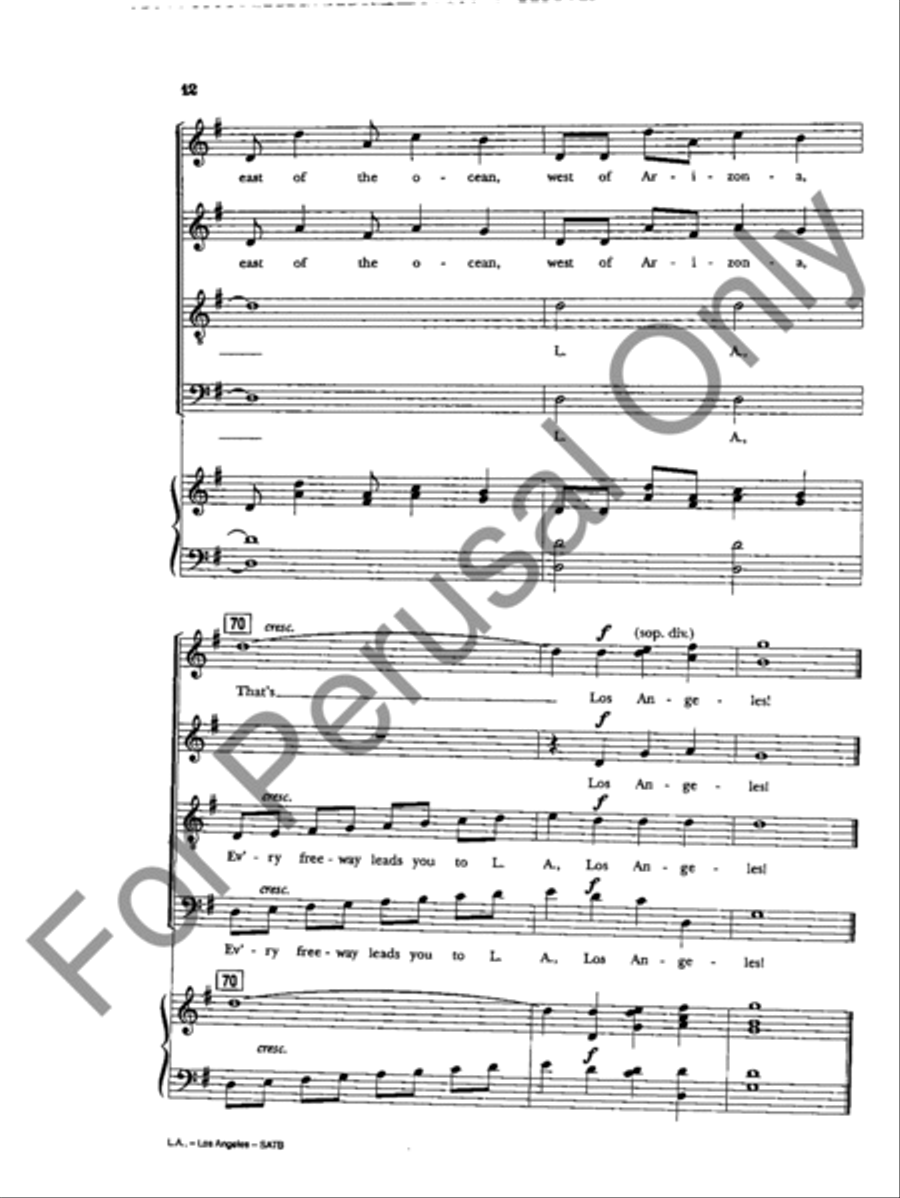 L.A., Los Angeles 4-Part scores gallery preview page 12