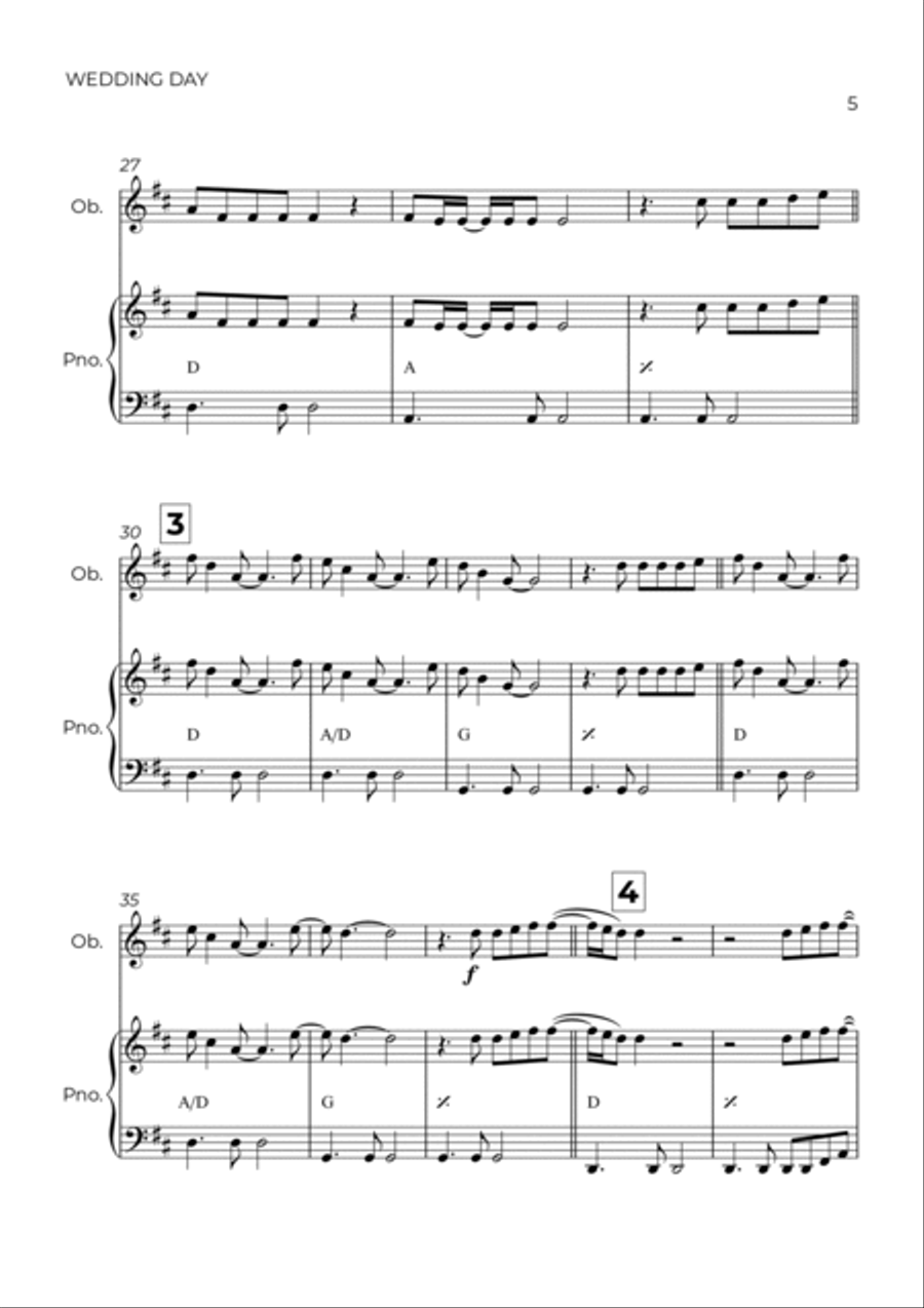 Wedding Day Piano scores gallery preview page 5