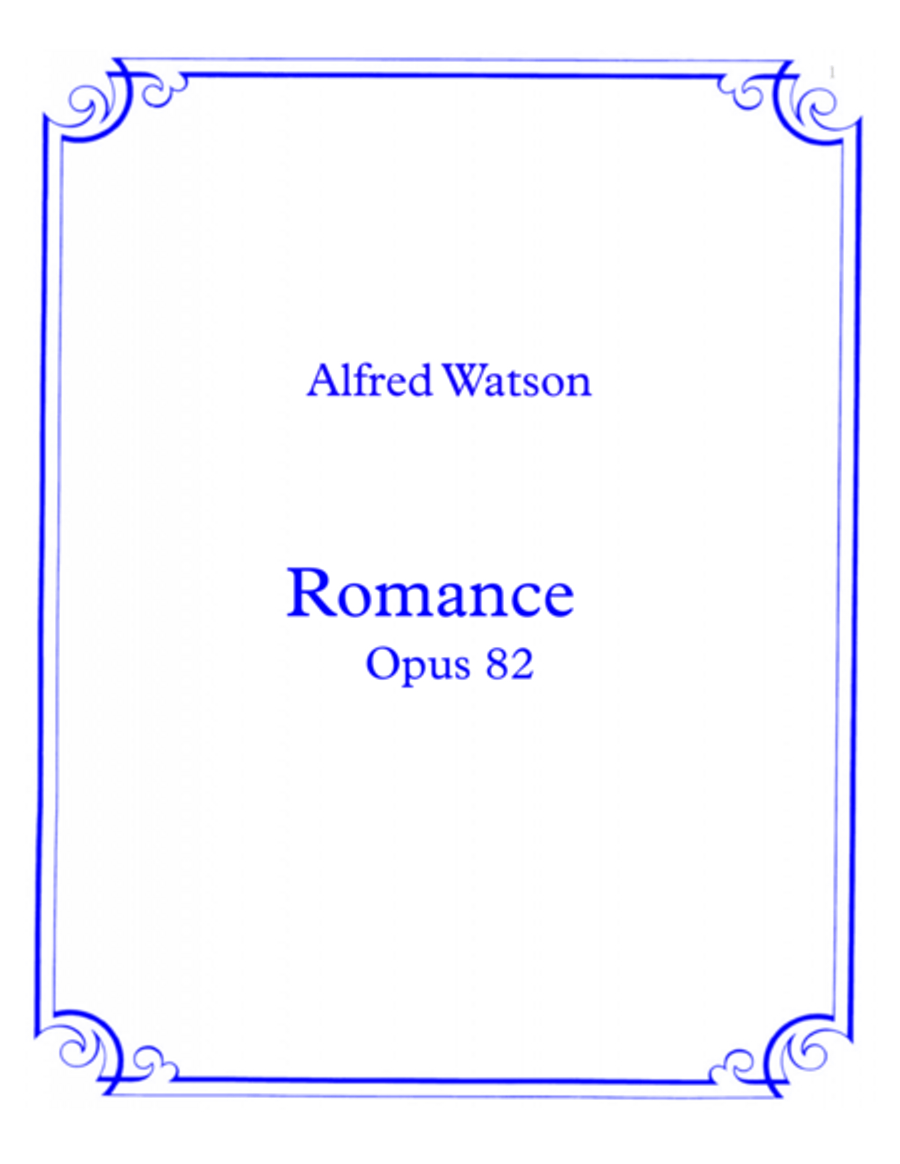Romance Opus 82 Romance Opus 82 Piano Solo scores gallery preview page 1