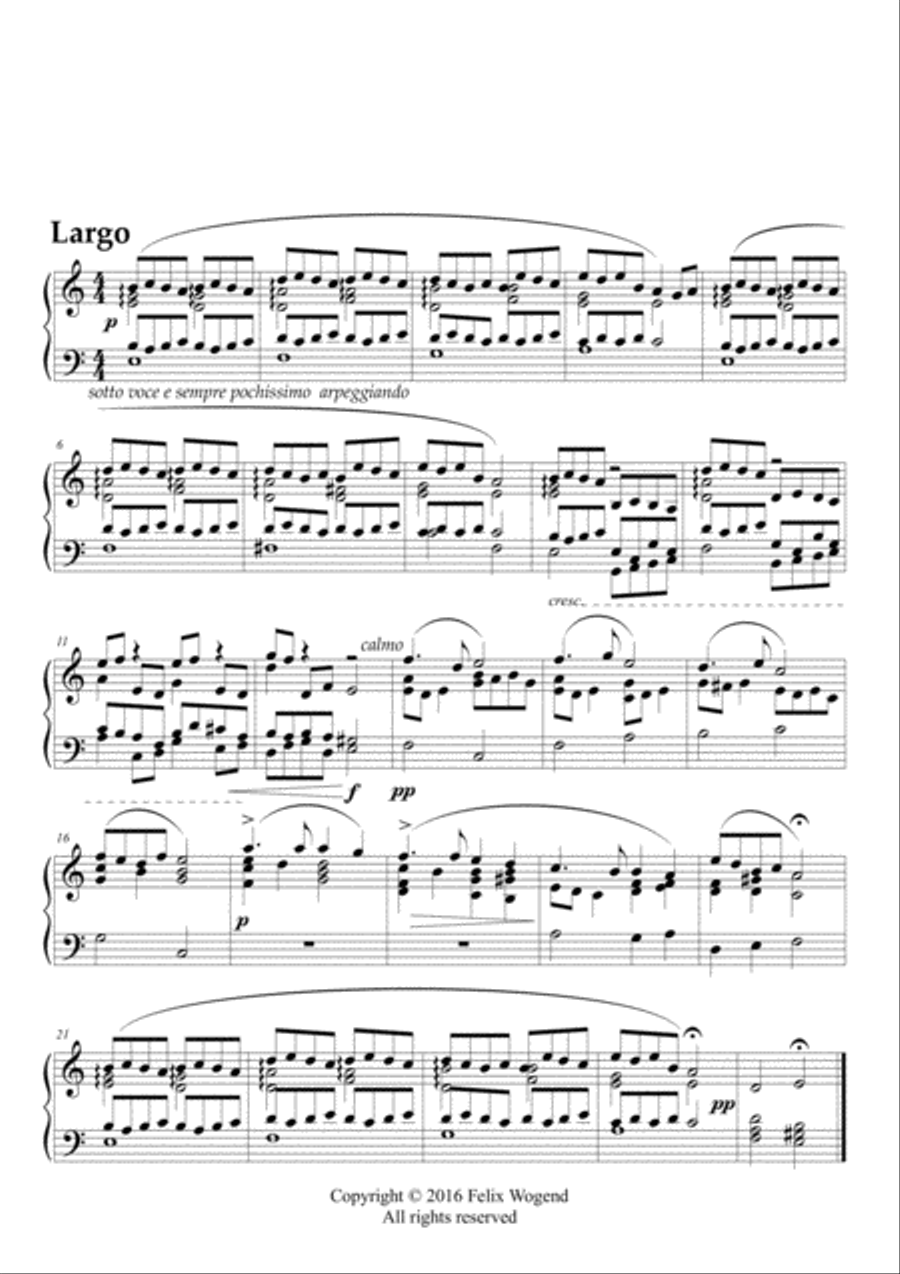 Moment in E-Minor Piano Solo scores gallery preview page 1