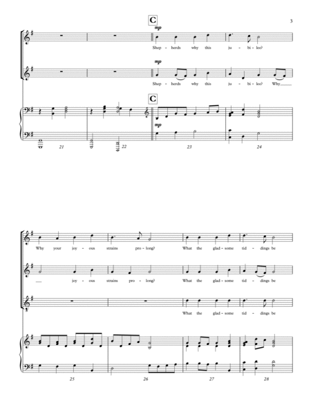 Angels We Have Heard On High (SATB and Piano) image number null