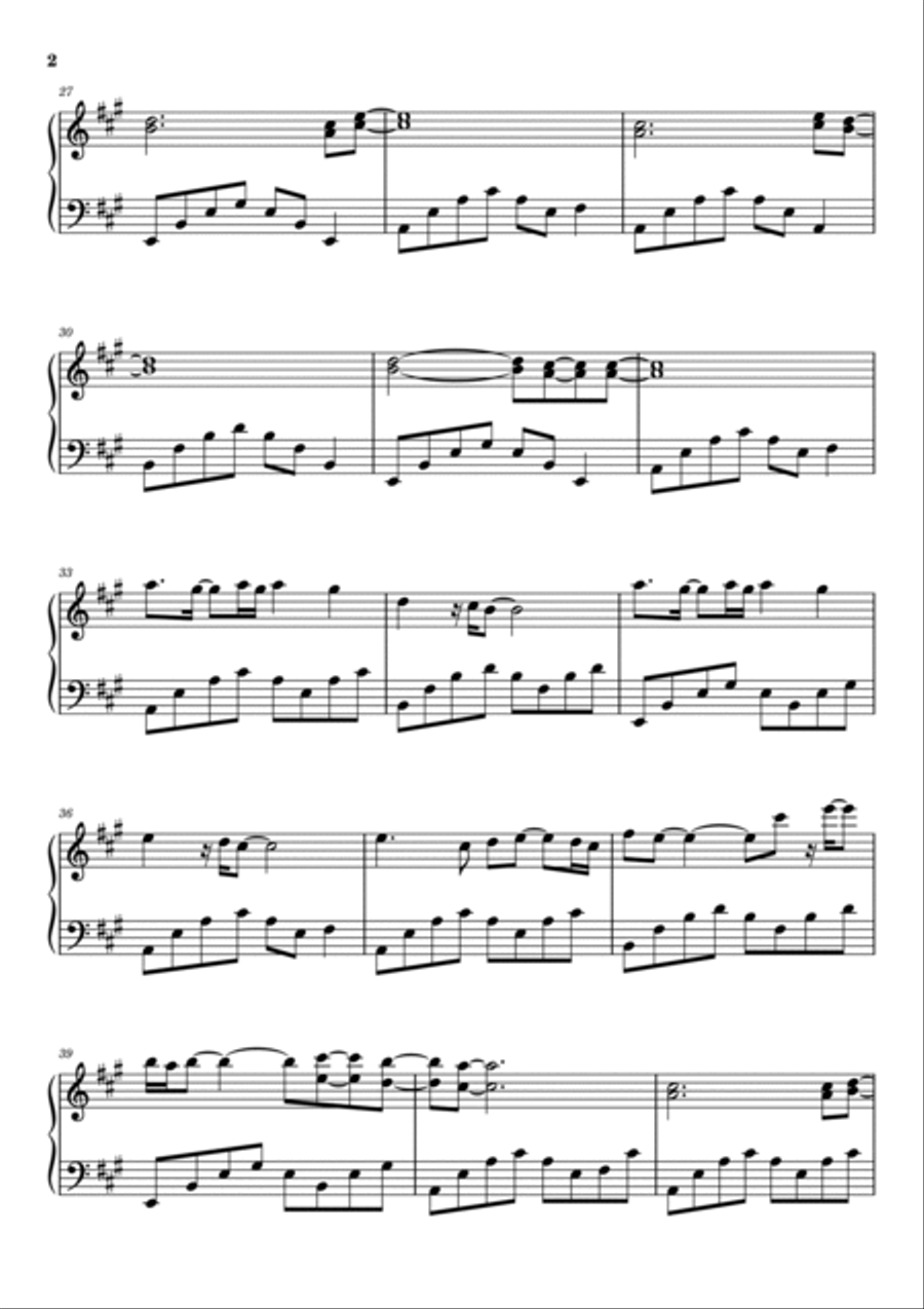 Lift Me Up Lift Me Up Piano Solo scores gallery preview page 2