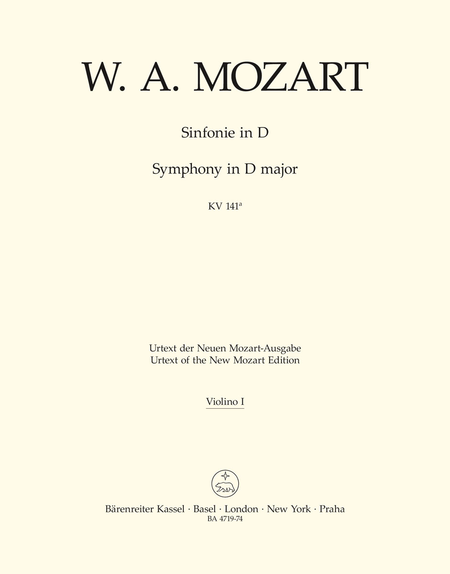 Symphony D major, KV 141a(161)