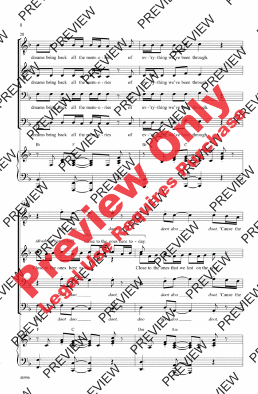 Memories Men's Choir scores gallery preview page 8