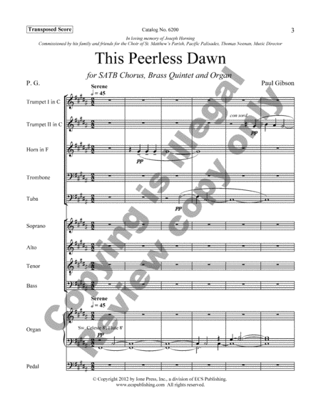 This Peerless Dawn (Full Score) image number null