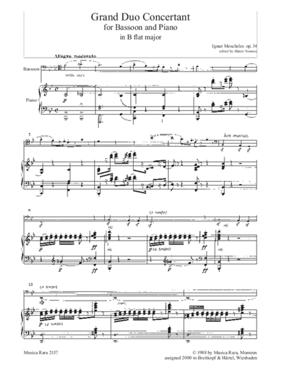 Grand Duo Concertant in B flat major Op. 34