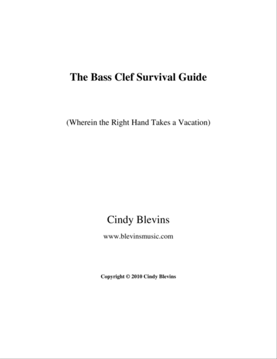 The Bass Clef Survival Guide, a learning guide all about bass clef Lap Harp scores gallery preview page 2