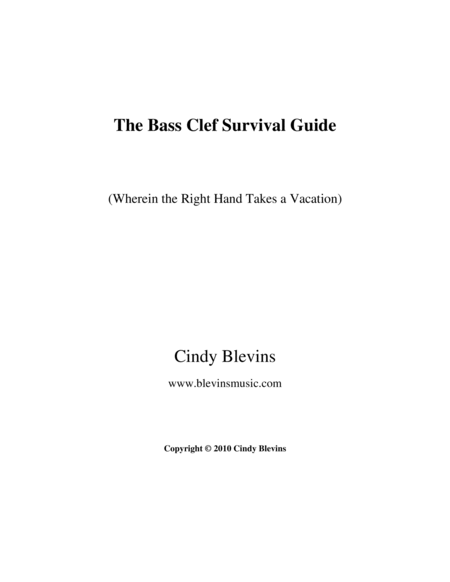 The Bass Clef Survival Guide, a learning guide all about bass clef