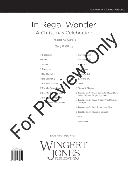 In Regal Wonder - Full Score