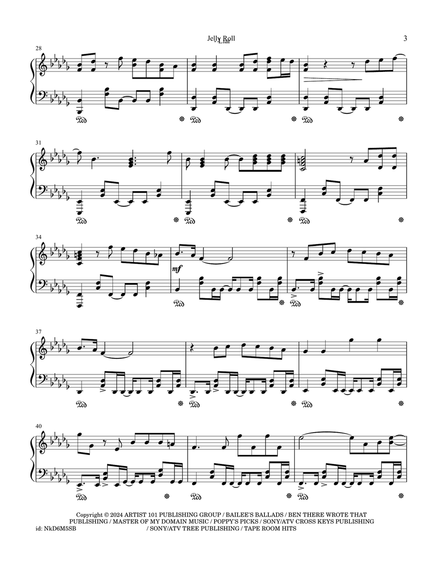 Liar Piano Solo scores gallery preview page 3