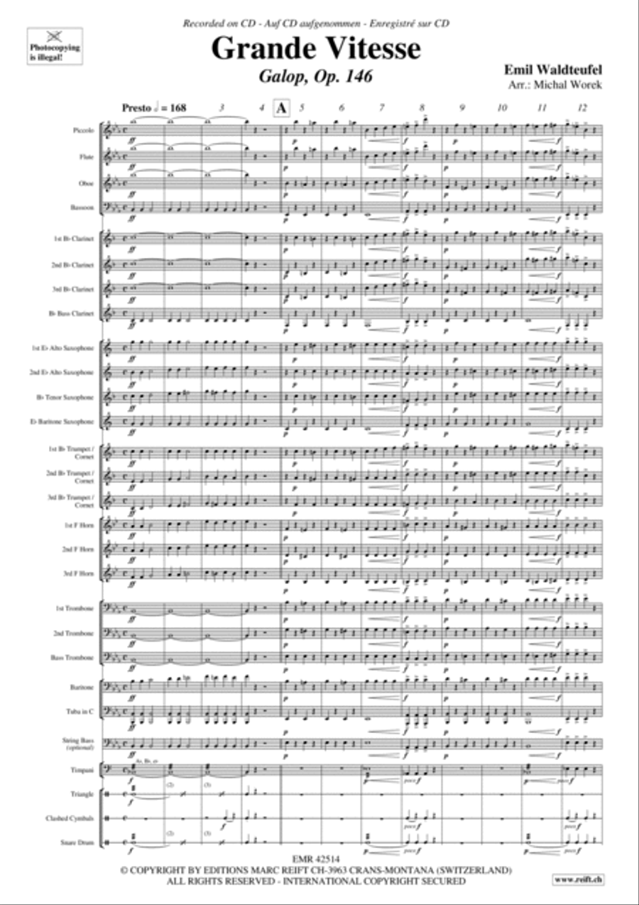 Grande Vitesse Concert Band scores gallery preview page 3