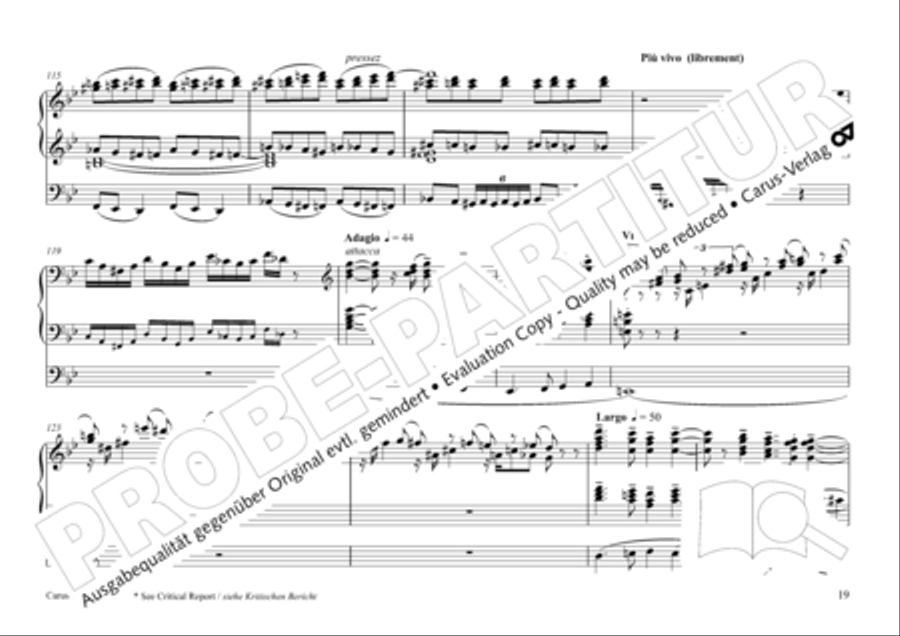 Tournemire: Funf Improvisationen fur Orgel solo Organ Solo scores gallery preview page 19