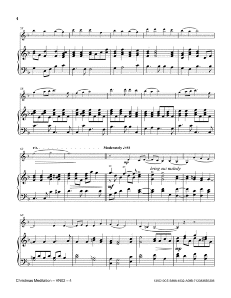 Christmas Meditation Christmas Meditation Violin Solo scores gallery preview page 4