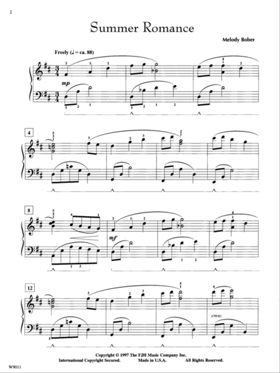 Summer Romance Piano Solo scores gallery preview page 2
