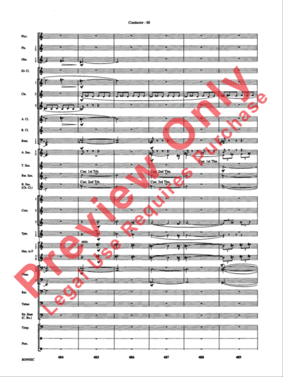 Symphony No. 3 for Band Concert Band scores gallery preview page 91
