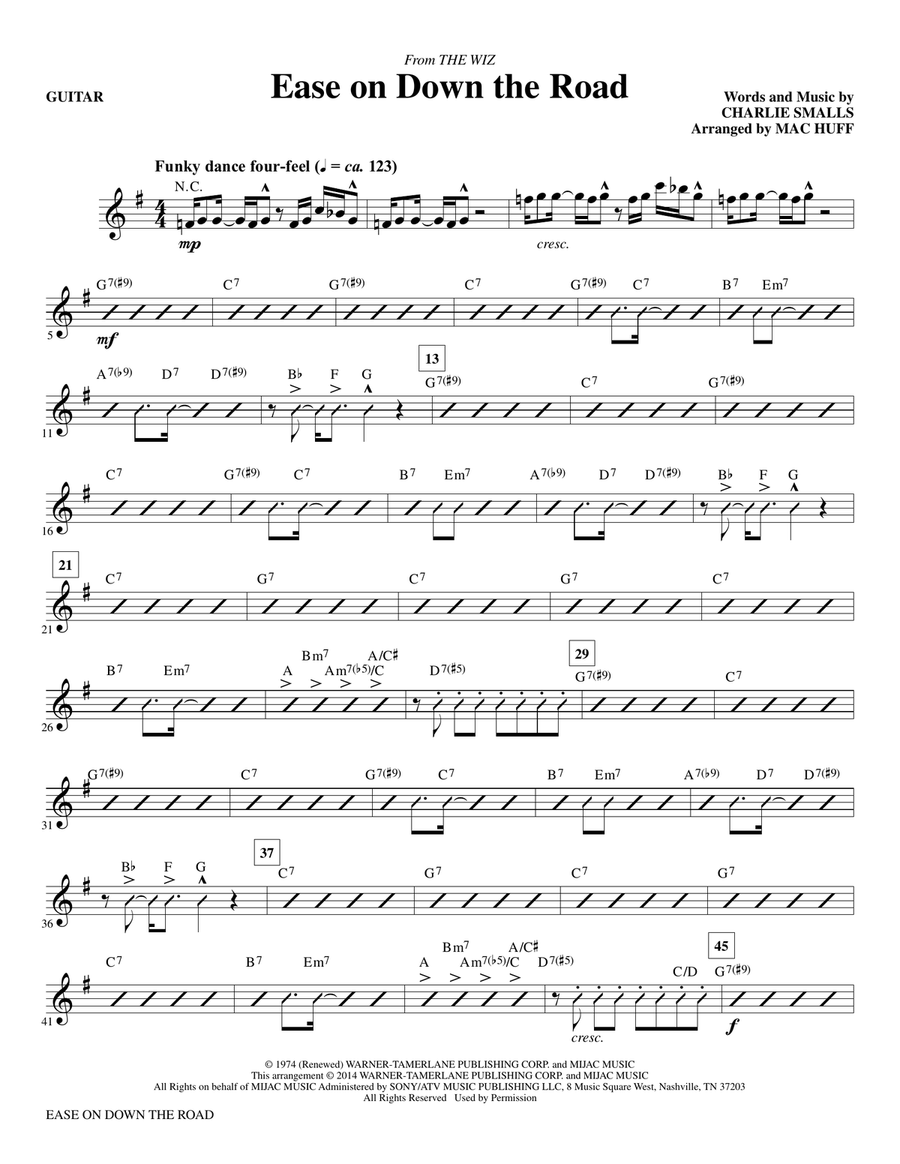 Ease on Down the Road - Guitar