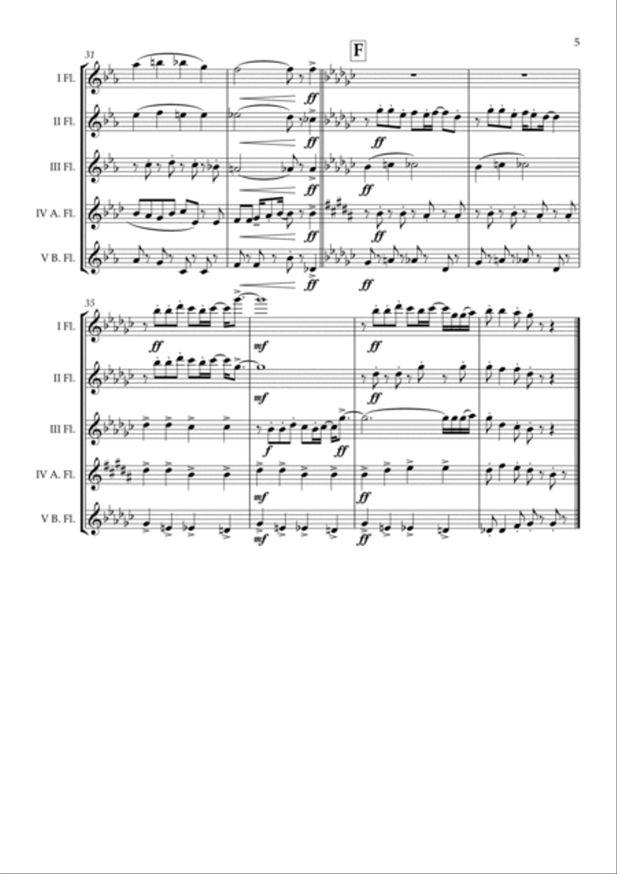 The Muppet Show Theme Flute Choir scores gallery preview page 6