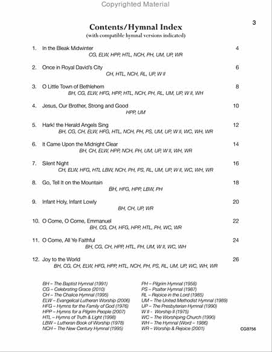 Christmas Carol Accompaniments: Reproducible Accompaniments for Twelve Familiar Carols Handbell Choir scores gallery preview page 4