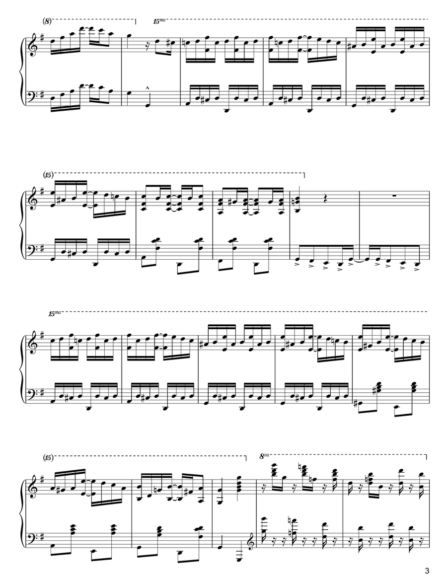 Black And White Rag Piano Solo scores gallery preview page 3