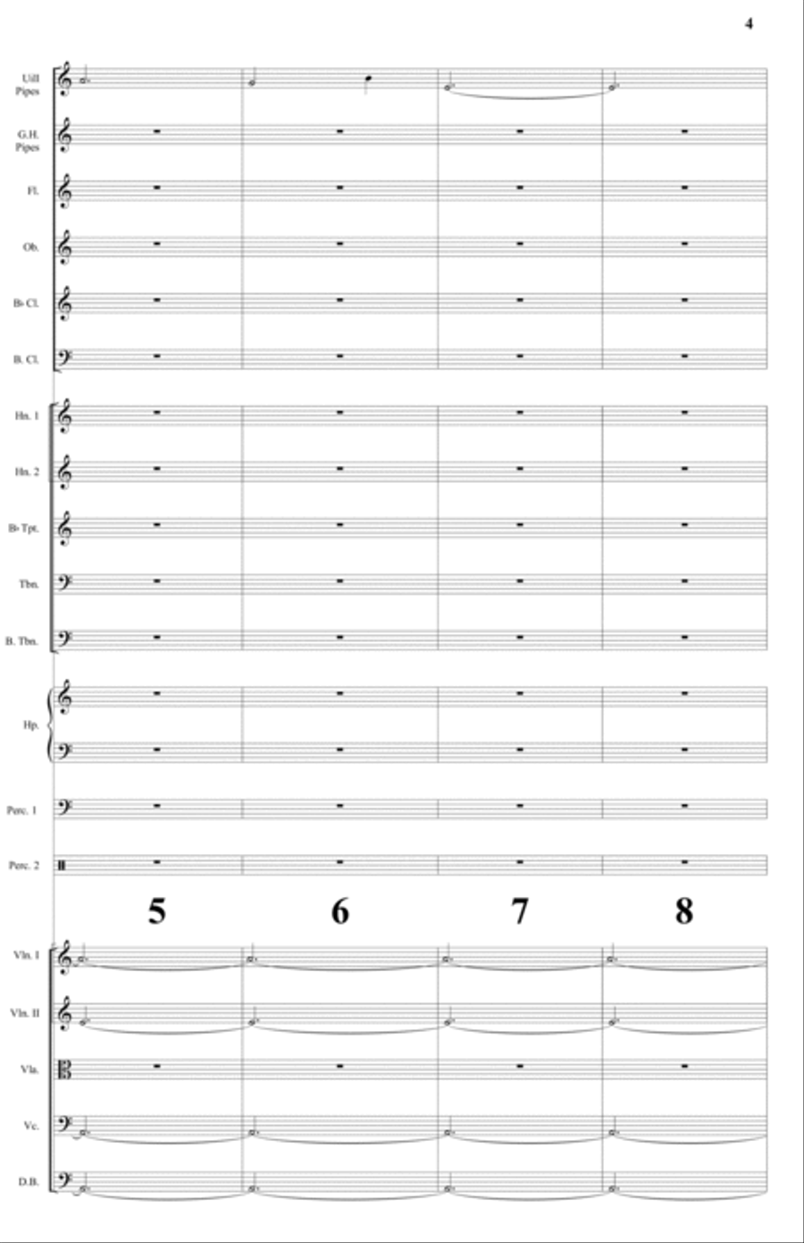 Tributum for Celtic Bagpipes and Chamber Orchestra by Nan Avant Chamber Orchestra scores gallery preview page 4