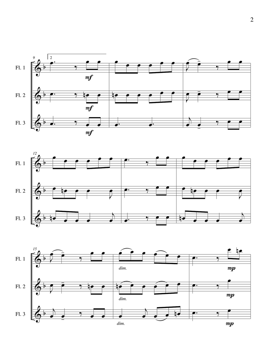 Mexican Hat Dance - Flute Trio Flute Trio scores gallery preview page 4