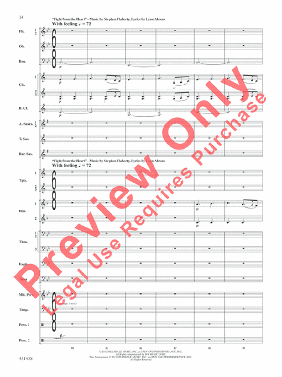 Rocky on Broadway Rocky on Broadway Concert Band scores gallery preview page 15