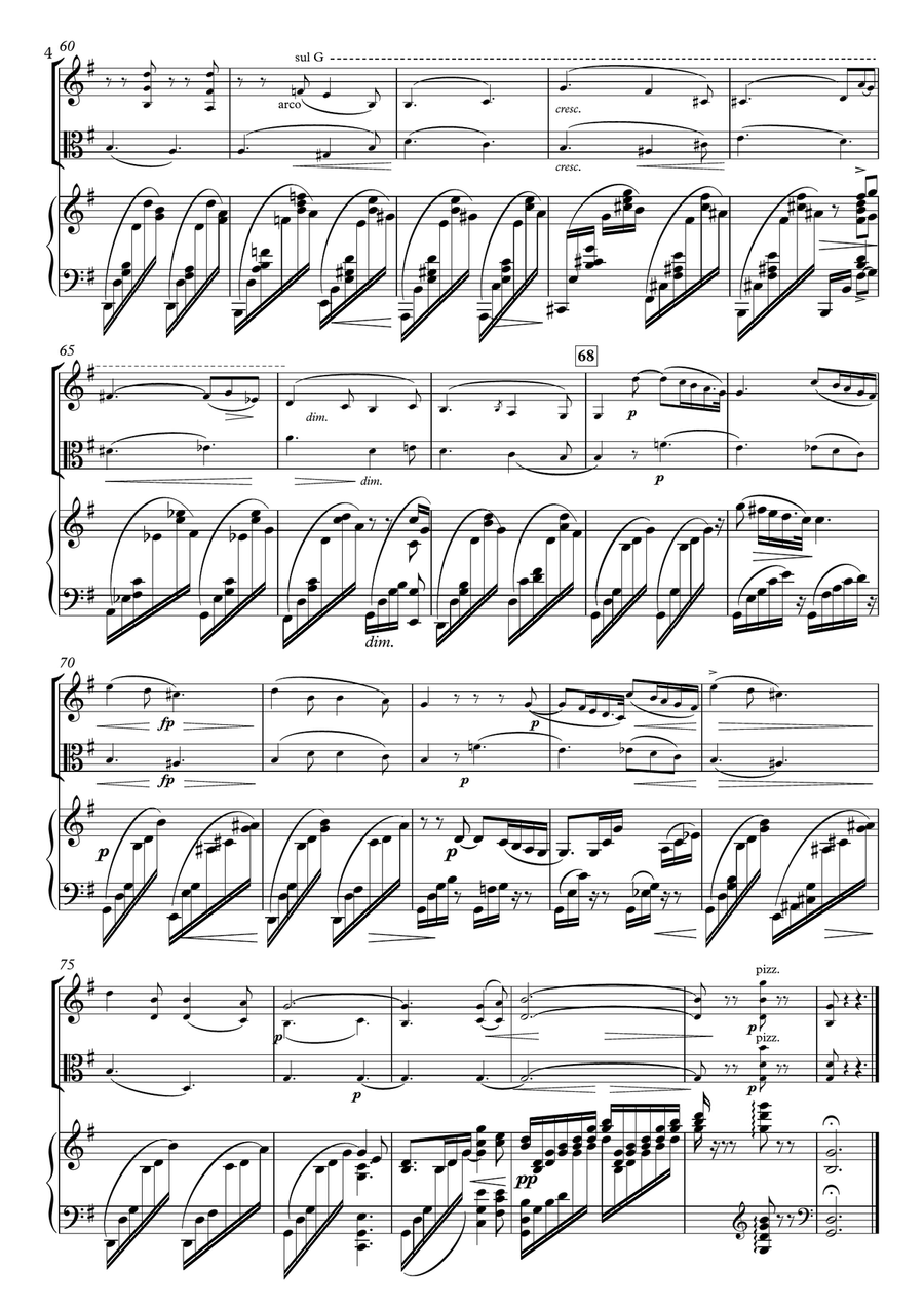 Andante from Piano Trio Op.17 for Violin, Viola & Piano Piano Trio scores gallery preview page 4