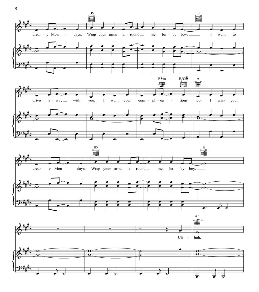 Paper Rings Piano, Vocal, Guitar scores gallery preview page 6