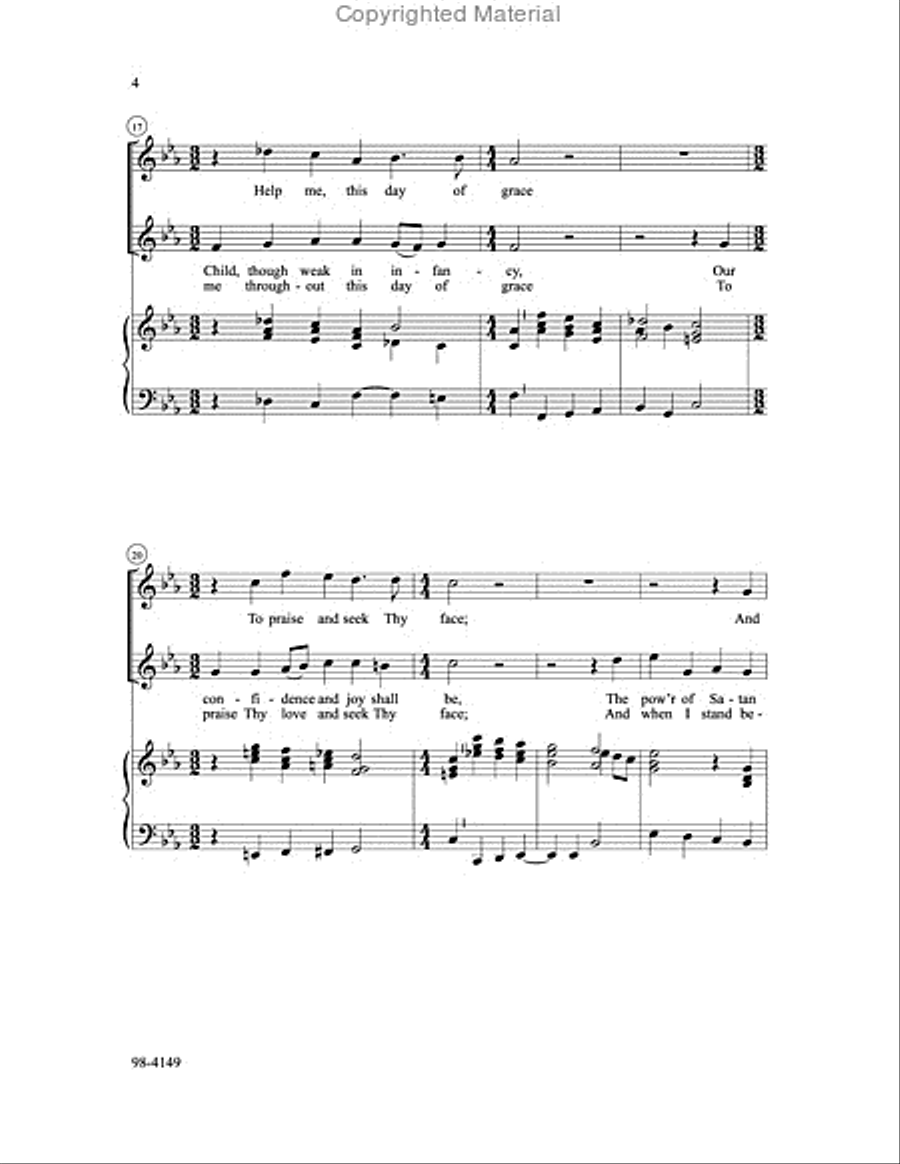 Break Forth, O Beauteous Heavenly Light (Culli) 4-Part scores gallery preview page 4