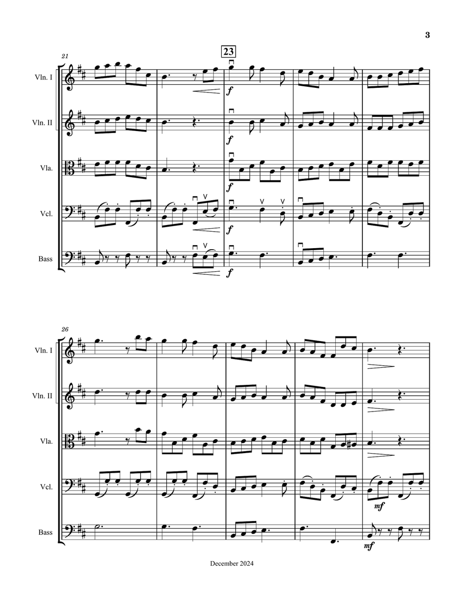 Snow Waltz String Orchestra scores gallery preview page 3