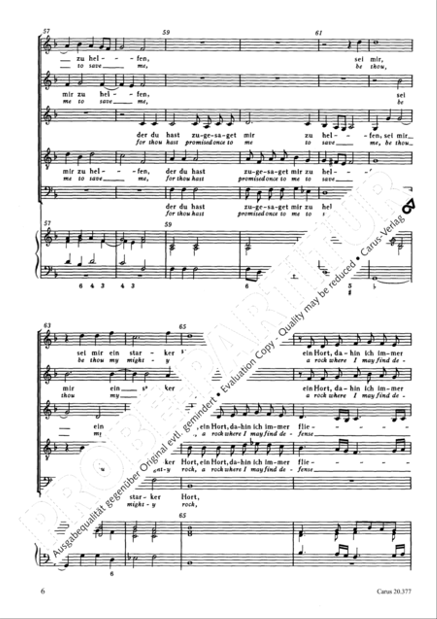 Lord, in thee I shall trust (Herr, auf dich traue ich) SSATB scores gallery preview page 7