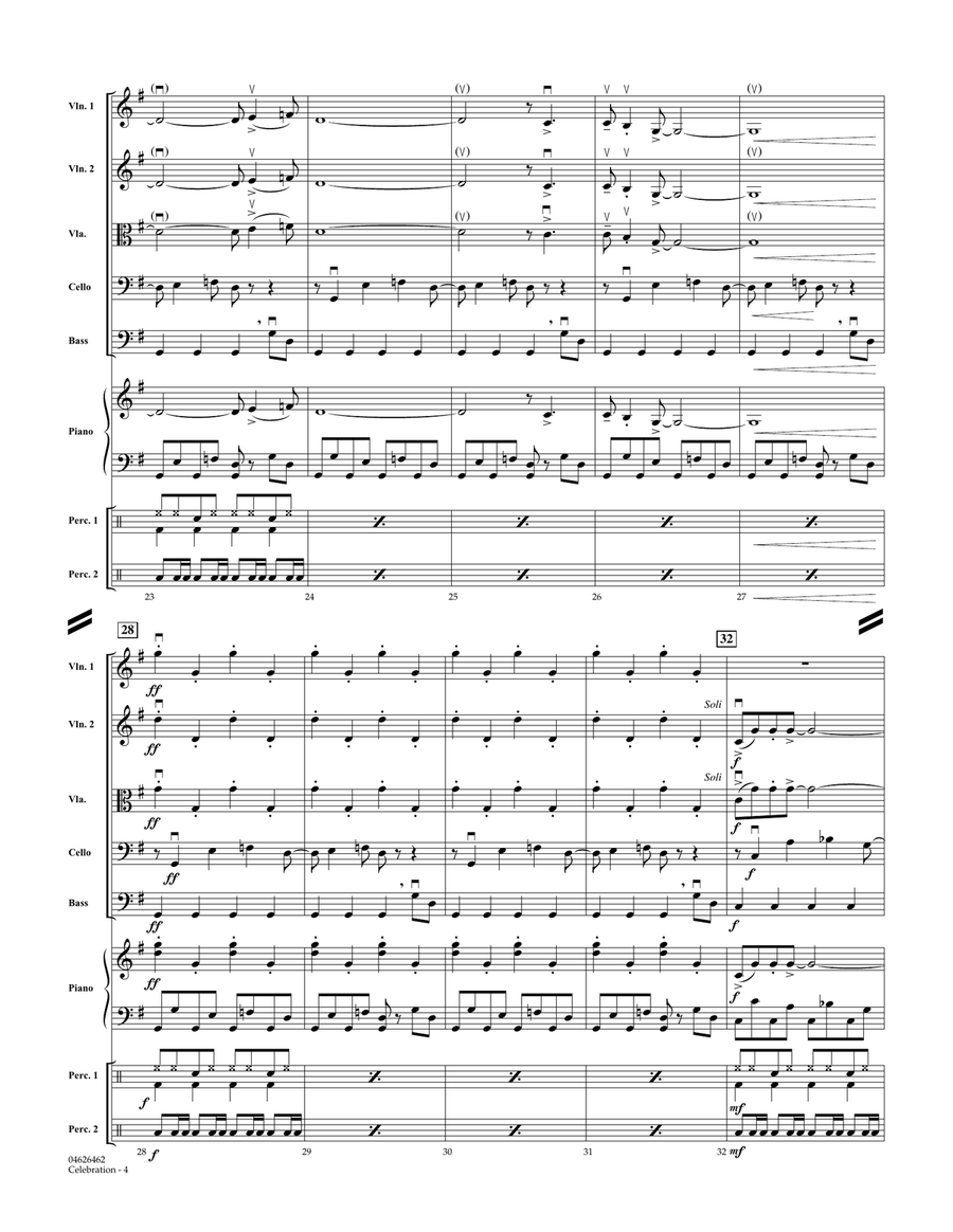 Celebration (Mannheim Steamroller) - Full Score Orchestra scores gallery preview page 4