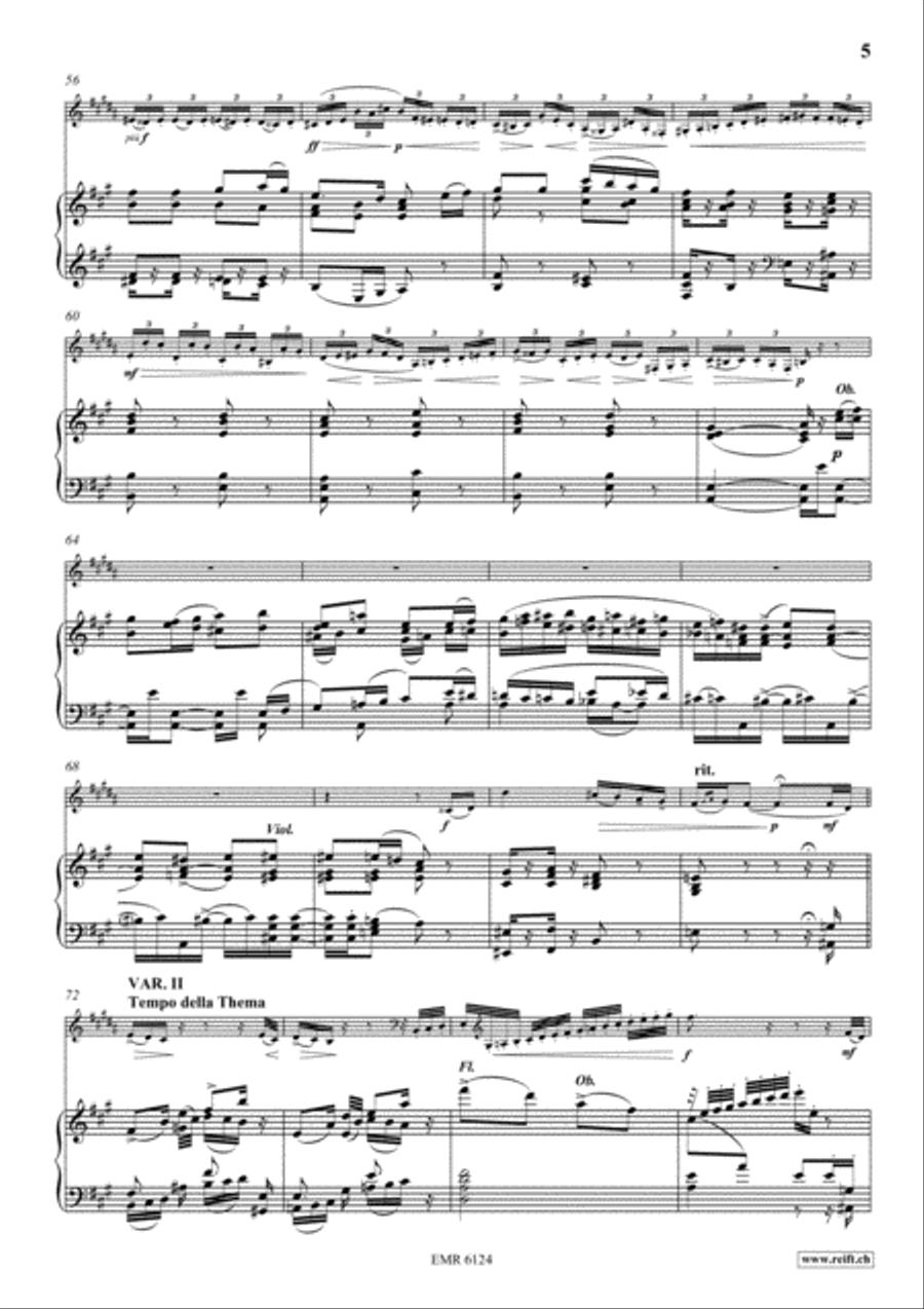 Variations On A Rococo Theme Flugelhorn scores gallery preview page 6