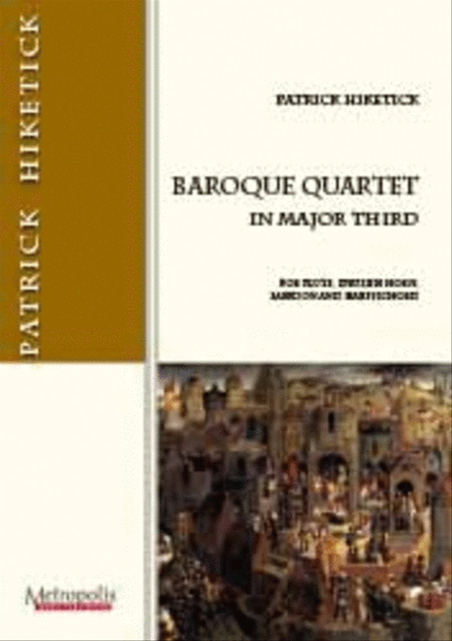 Baroque Quartet in Major Third for Woodwind Trio and Harpsichord Harpsichord scores gallery preview page 1