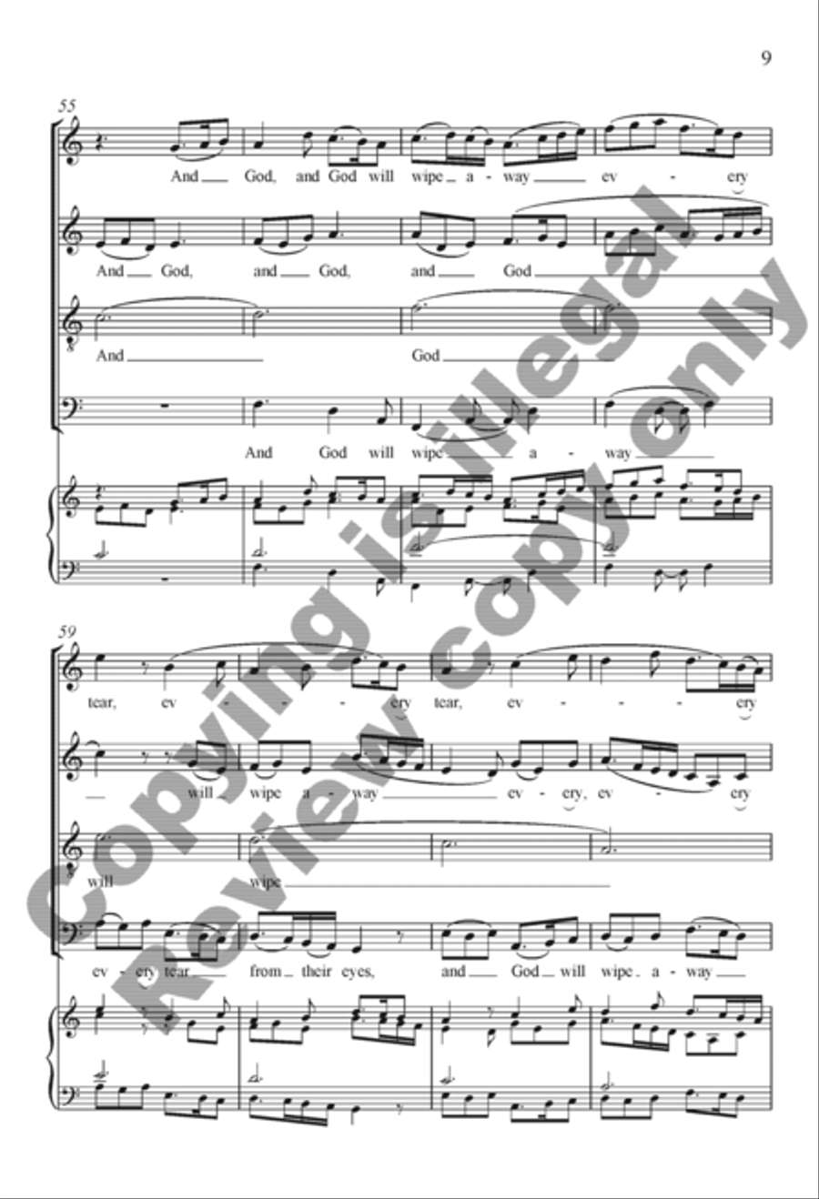 For the Lamb Will Be Their Shepherd 4-Part scores gallery preview page 17