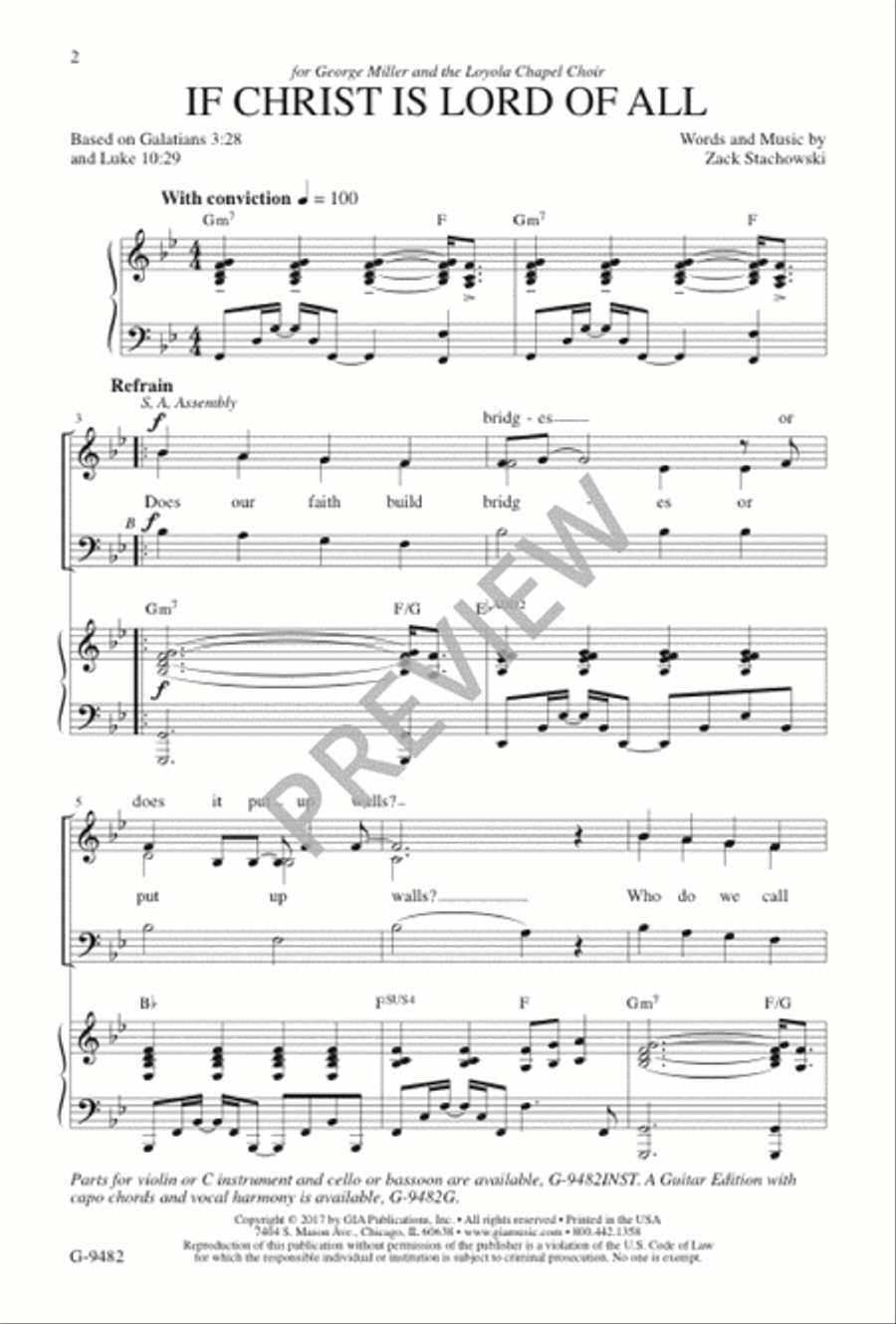 If Christ Is Lord of All If Christ Is Lord of All 3-Part scores gallery preview page 3