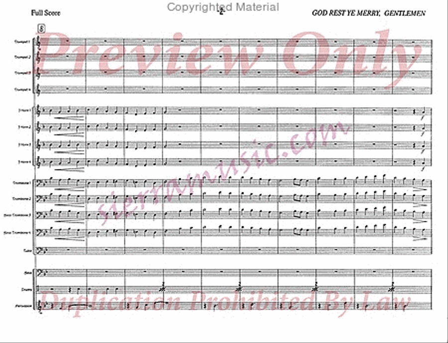 God Rest Ye, Merry Gentlemen Jazz Ensemble scores gallery preview page 3