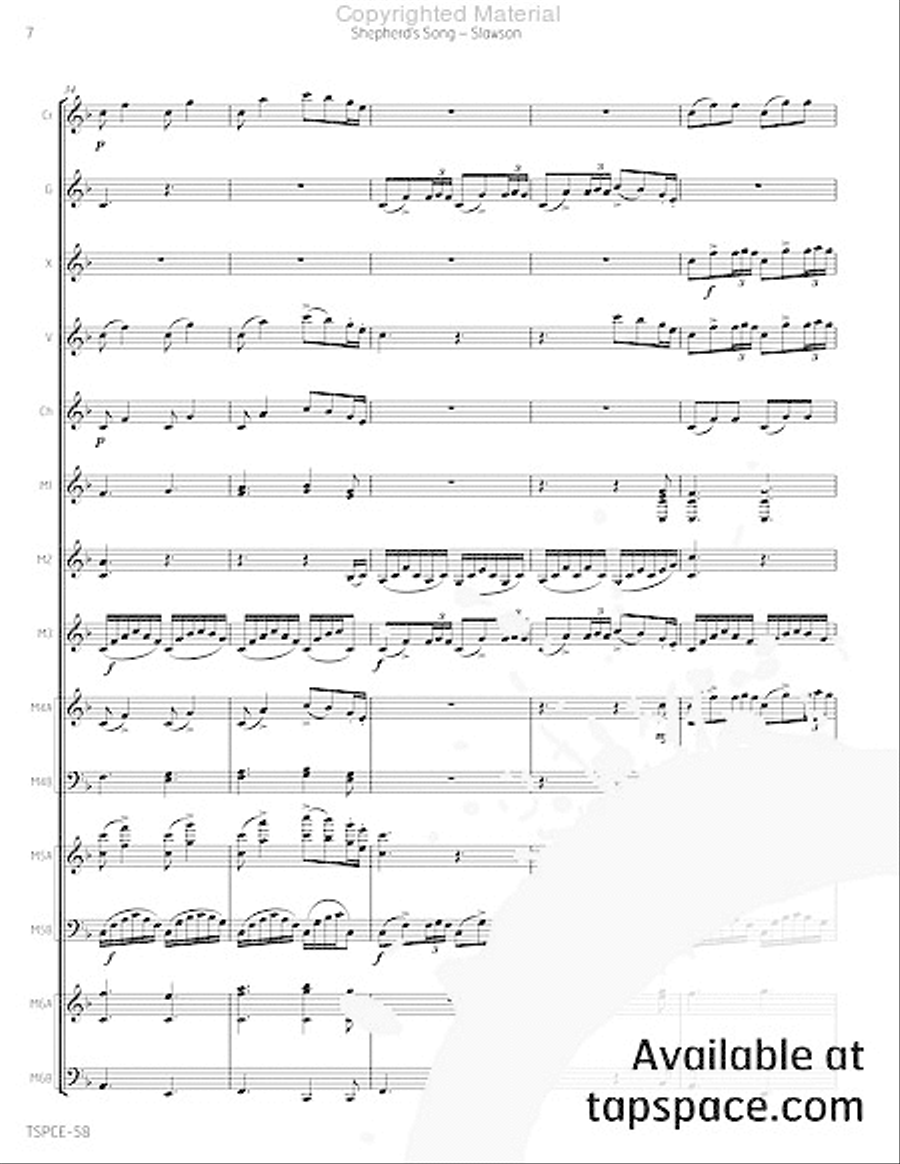 Shepherd's Song Percussion Ensemble scores gallery preview page 11