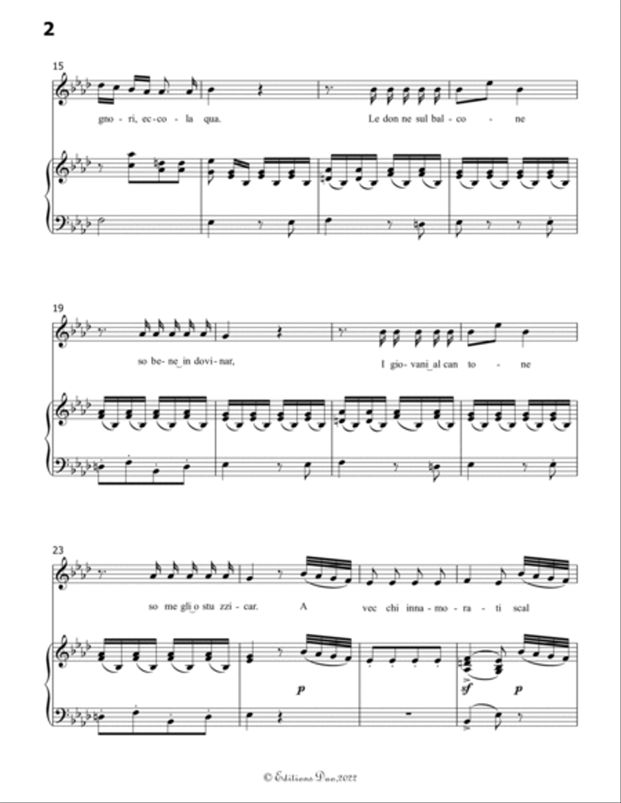 Chi Vuol la zingarella, by Paisiello, in A flat Major Voice scores gallery preview page 4