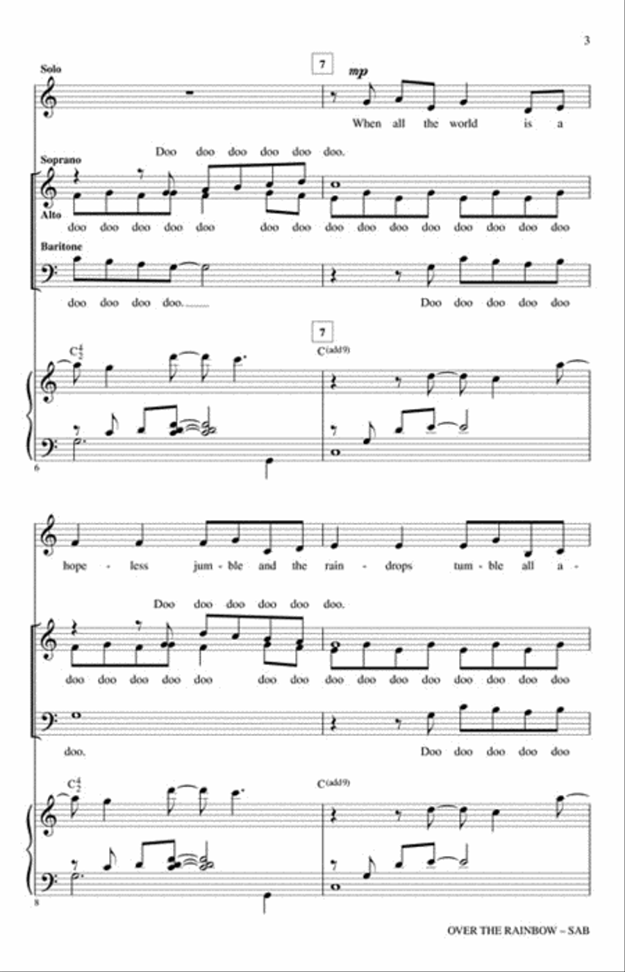 Over the Rainbow 3-Part scores gallery preview page 3